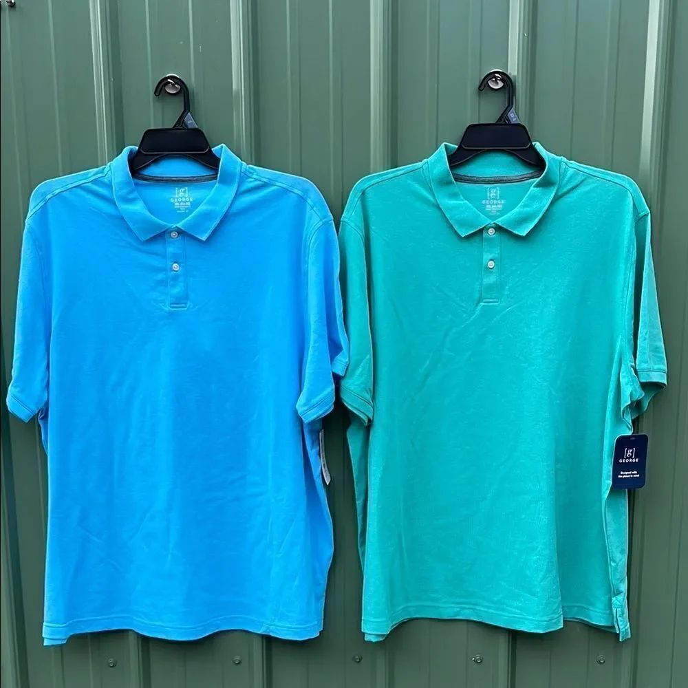 Men’s Pique Polo Short Sleeve Shirts 2-Pack Size 3XL